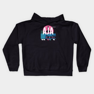 Ajaccio (AJA) Airport // Sunset Baggage Tag Kids Hoodie